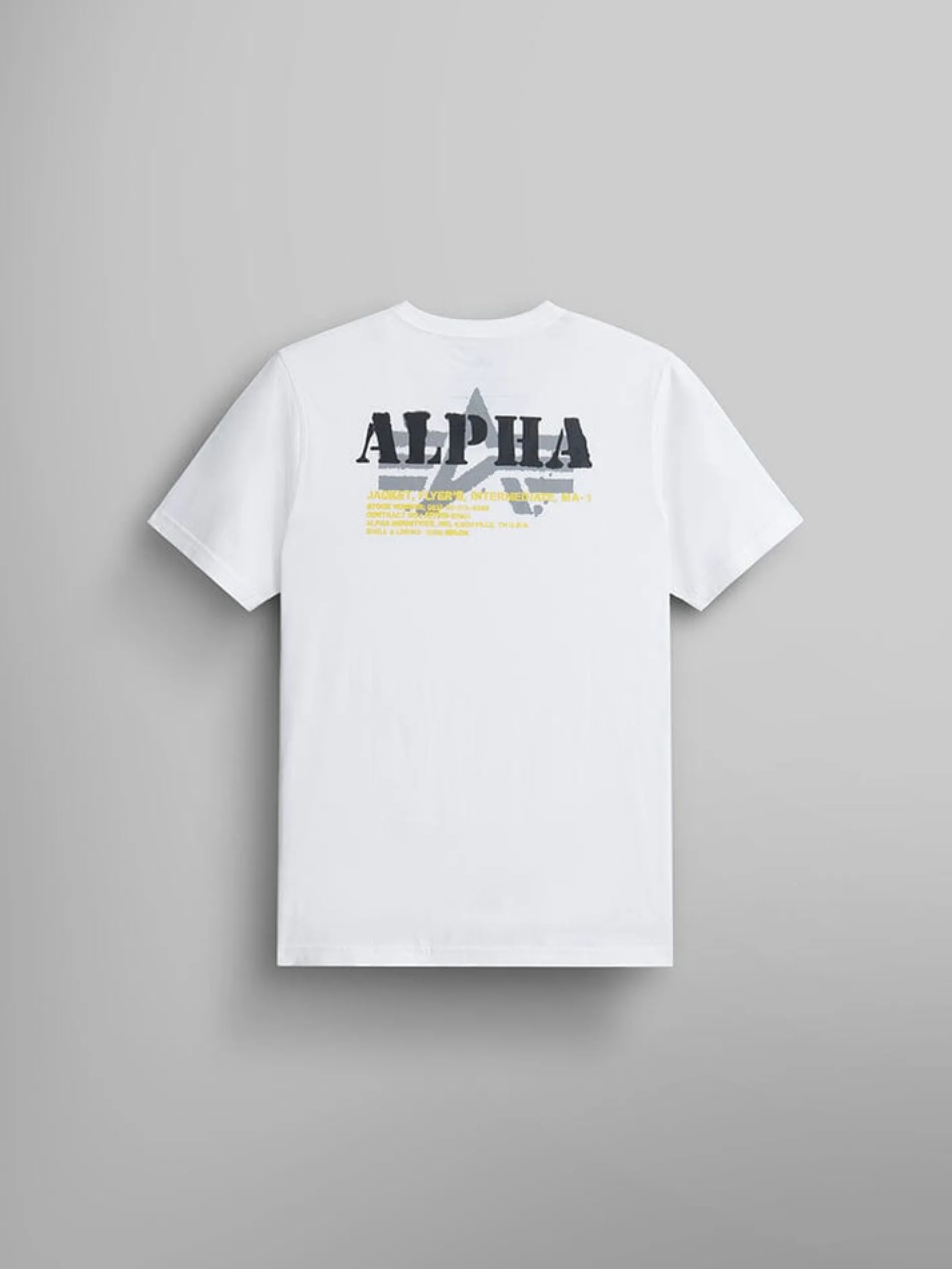 ALPHA STENCIL T-SHIRT (WHITE)