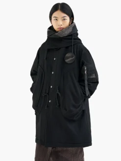 ALPHA X JIYONGKIM SUN-BLEACHED FISHTAIL COAT