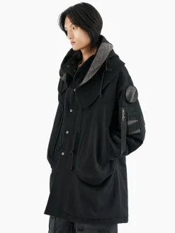 ALPHA X JIYONGKIM SUN-BLEACHED FISHTAIL COAT