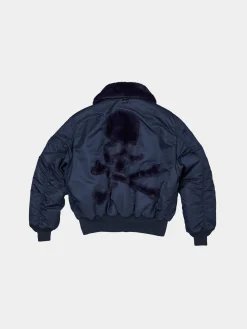 ALPHA X MASTERMIND REVERSIBLE FAUX MOUTON B-15 FLIGHT JACKET