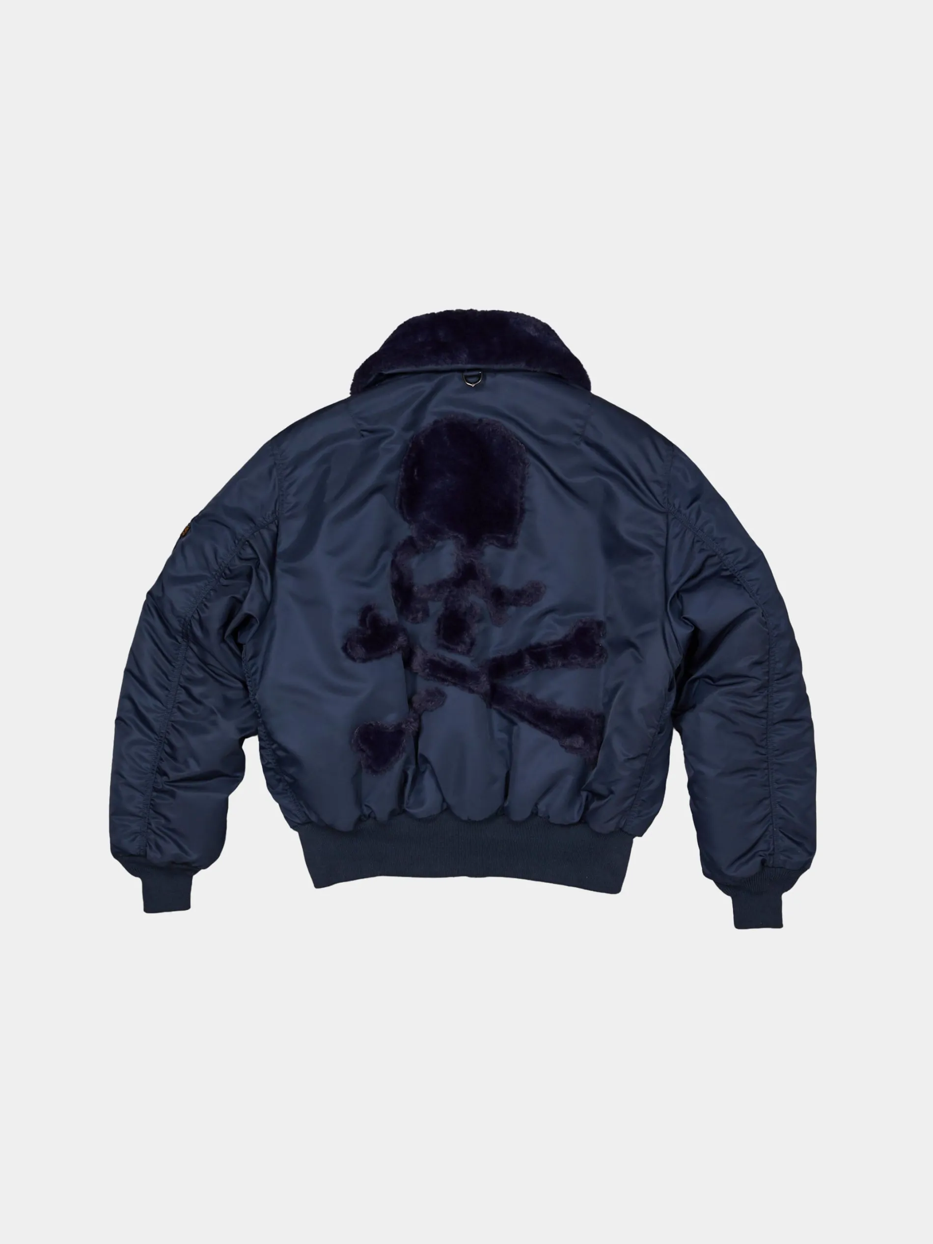 ALPHA X MASTERMIND REVERSIBLE FAUX MOUTON B-15 FLIGHT JACKET