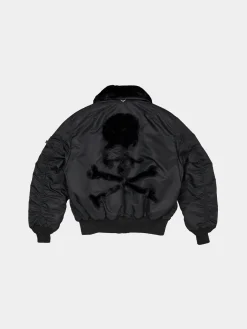 ALPHA X MASTERMIND REVERSIBLE FAUX MOUTON B-15 FLIGHT JACKET