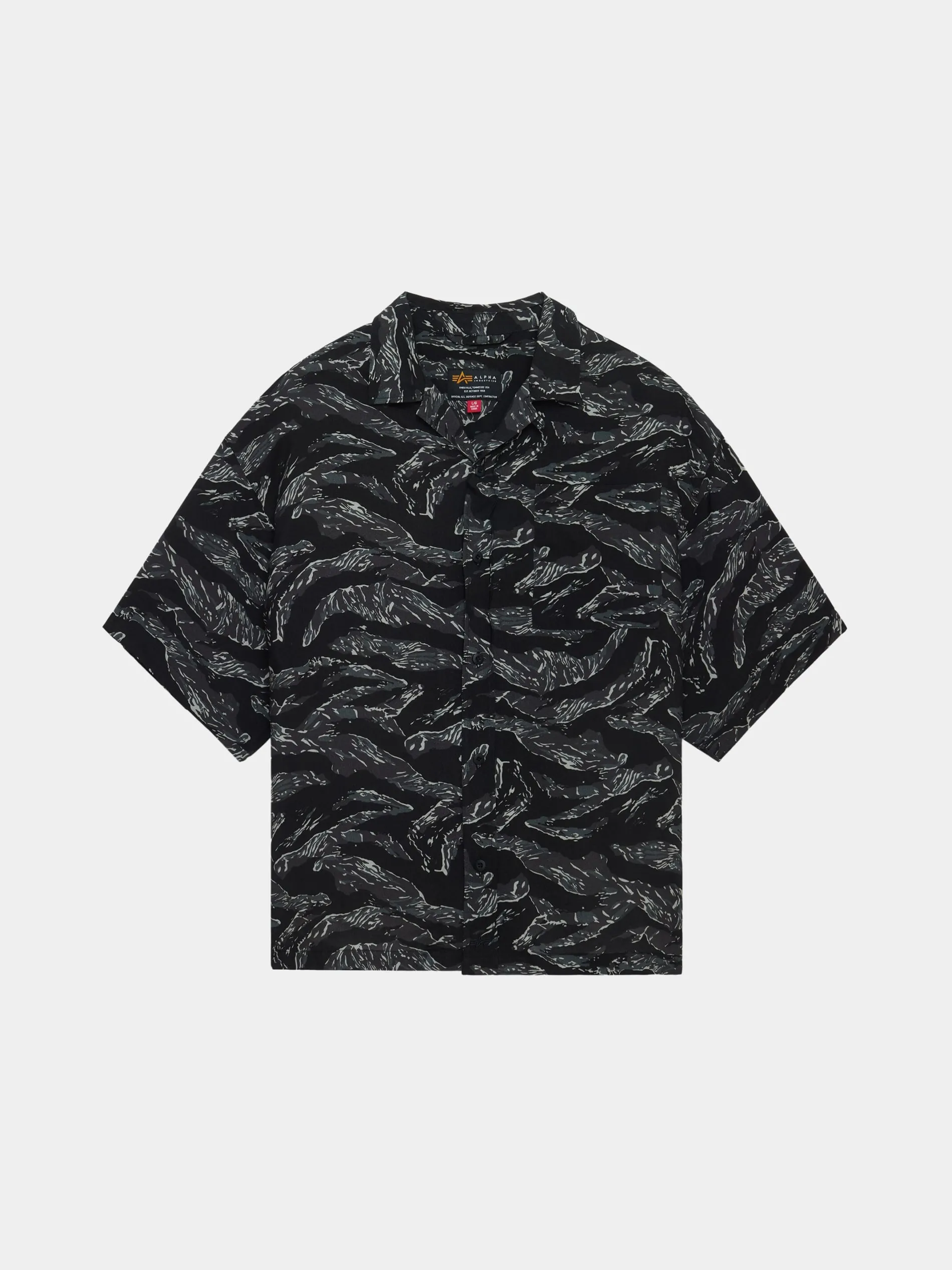 CAMO RELAXED CAMP SHORT SLEEVE SHIRT