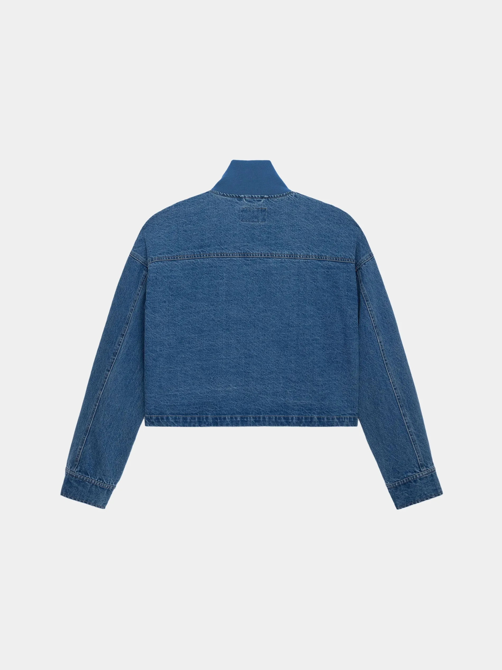 DENIM RELAXED FLIGHT JACKET WOMENS