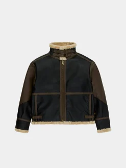 FAUX LEATHER B-3 MOD JACKET