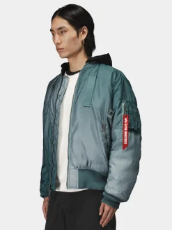 GRADIENT WASHED FLIGHT JACKET