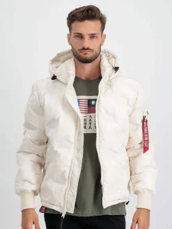 HOODED LOGO PUFFER