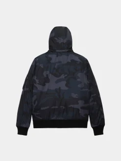 HOODED RIB FLIGHT JACKET