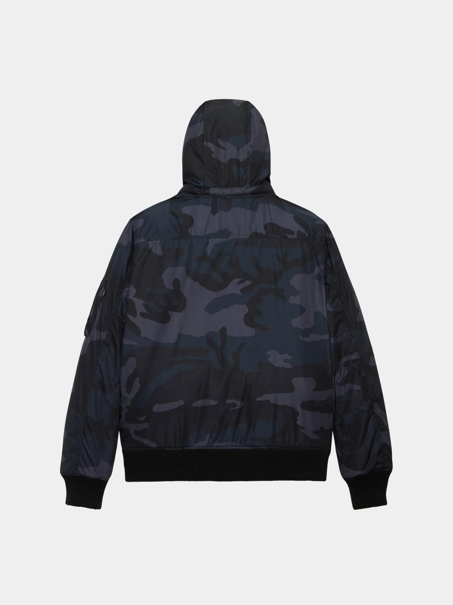 HOODED RIB FLIGHT JACKET