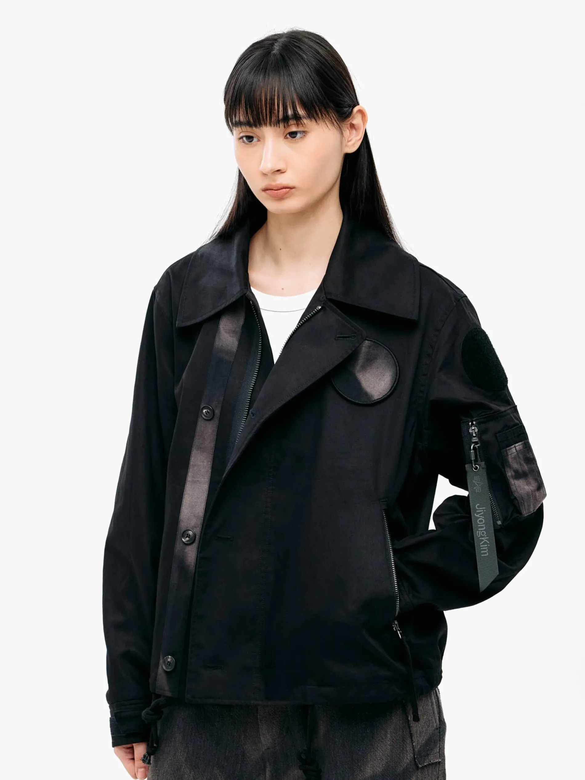 JIYONG KIM X ALPHA SUN BLEACHED WIDE COLLAR