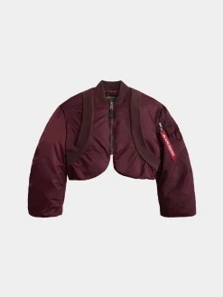 KNIT RIB MA-1 FLIGHT JACKET WOMENS