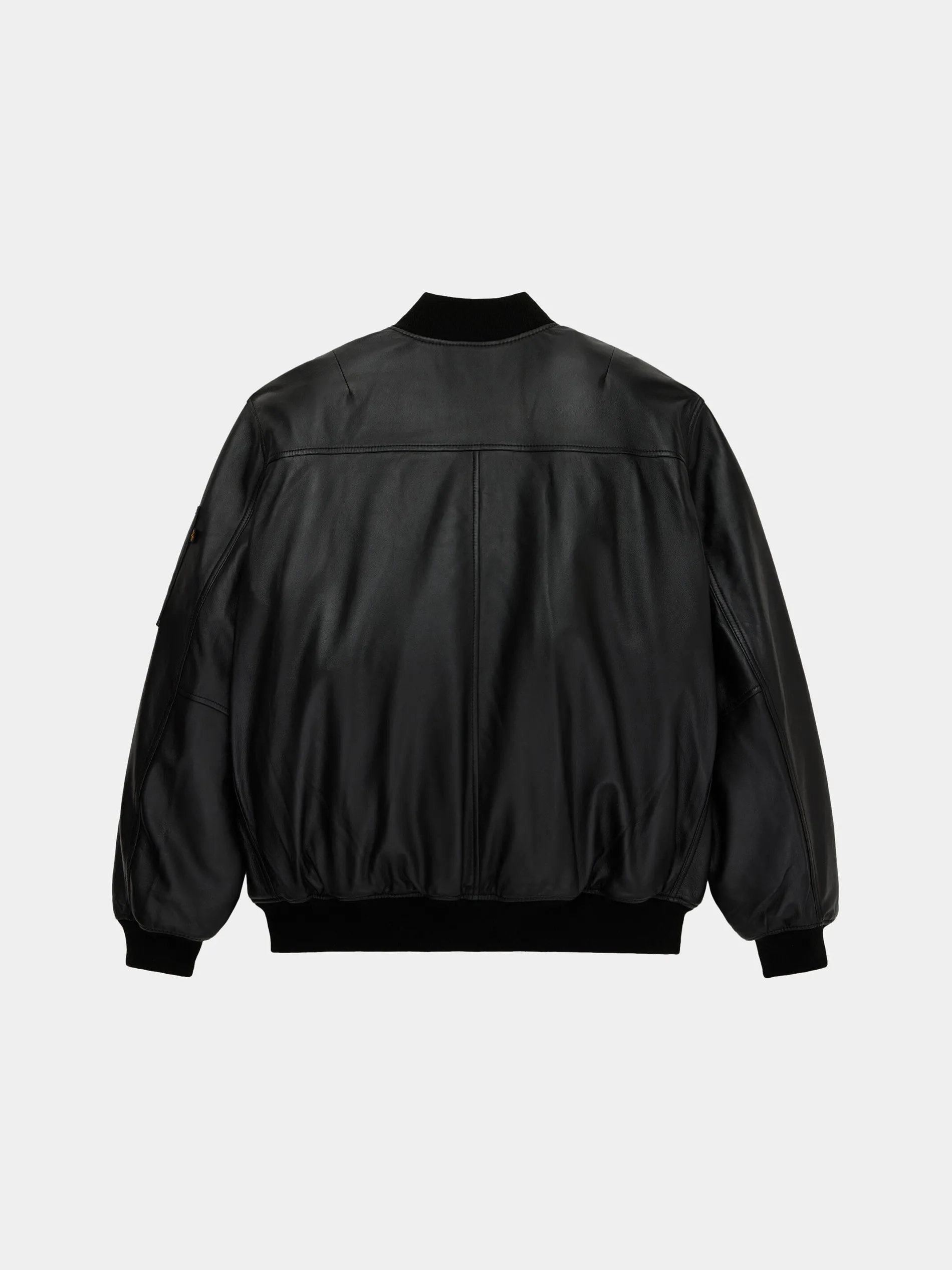 LEATHER MA-1 FLIGHT JACKET