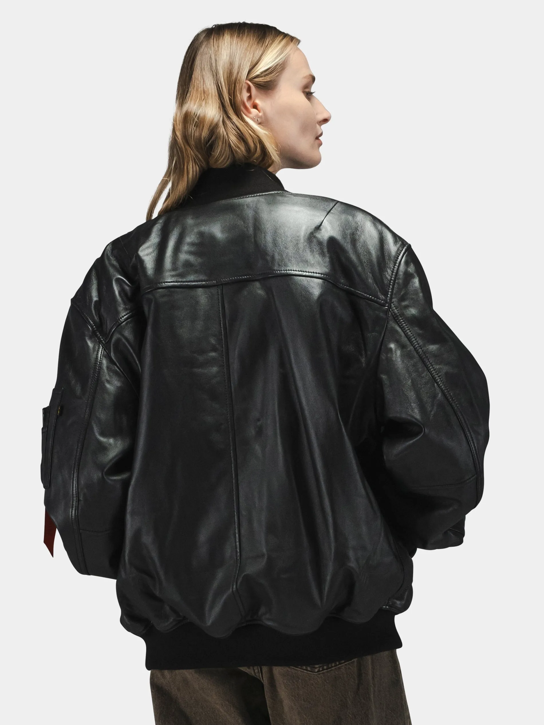LEATHER MA-1 FLIGHT JACKET
