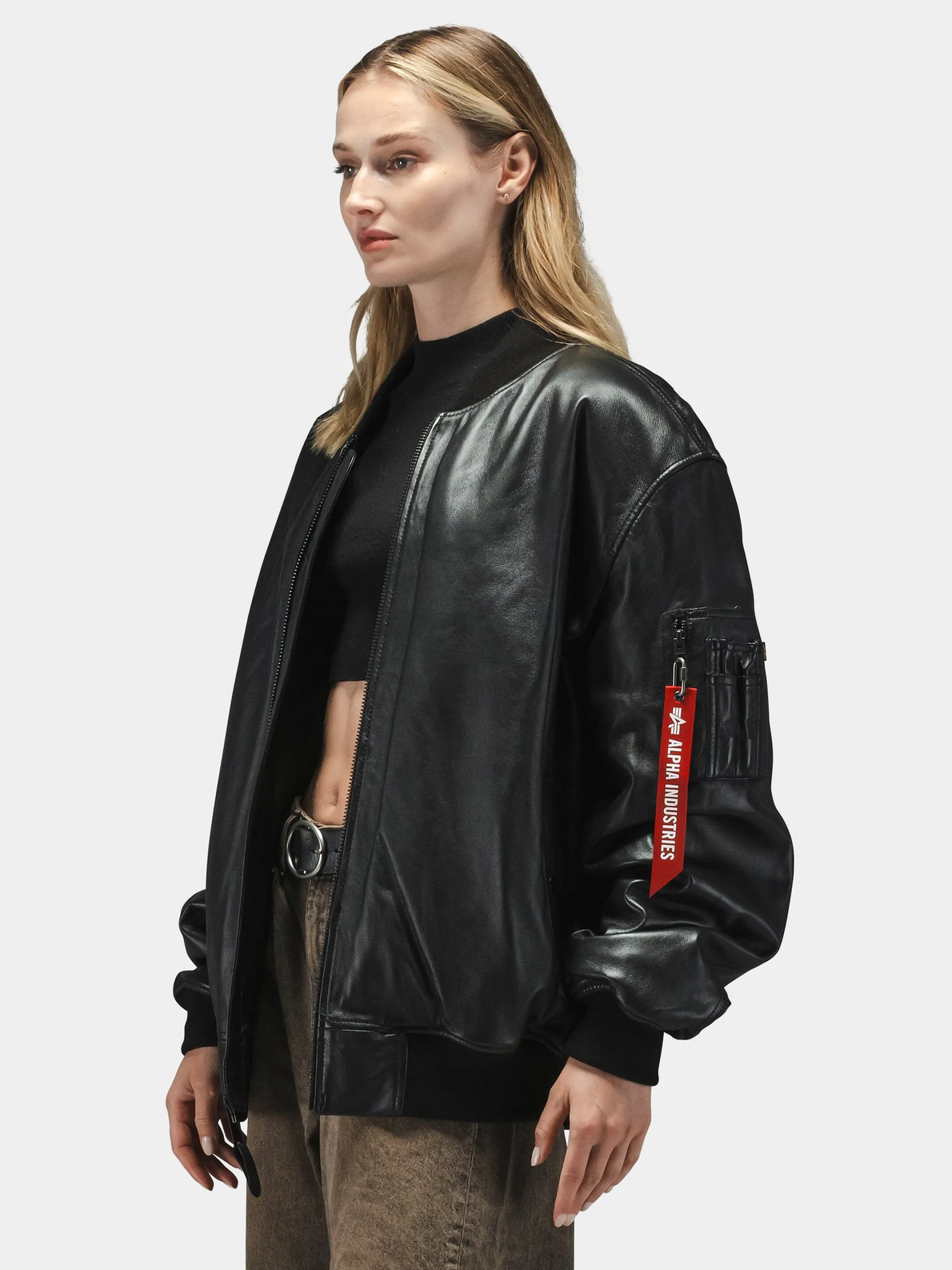 LEATHER MA-1 FLIGHT JACKET
