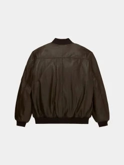 LEATHER MA-1 FLIGHT JACKET (ESPRESSO)