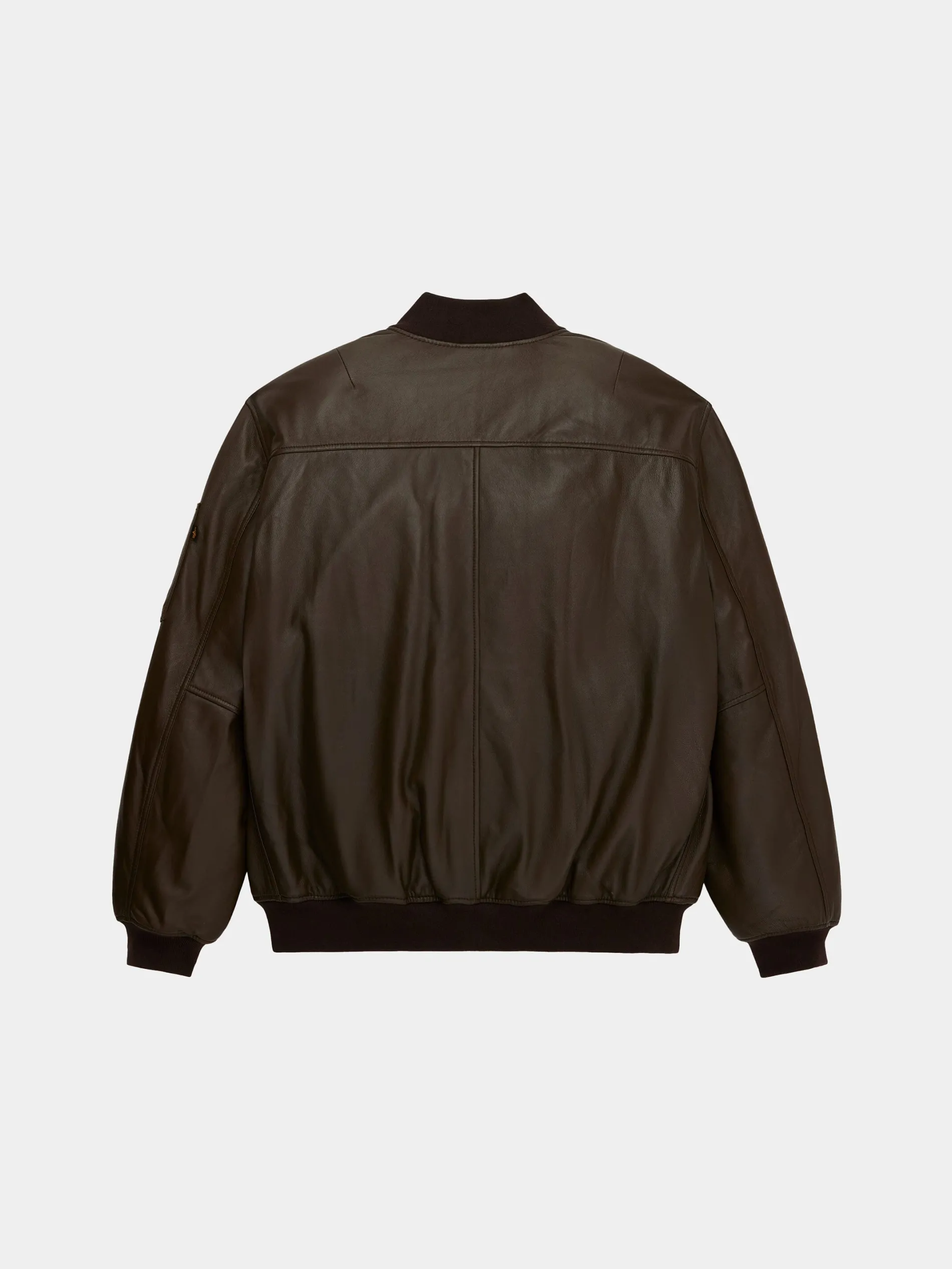 LEATHER MA-1 FLIGHT JACKET (ESPRESSO)