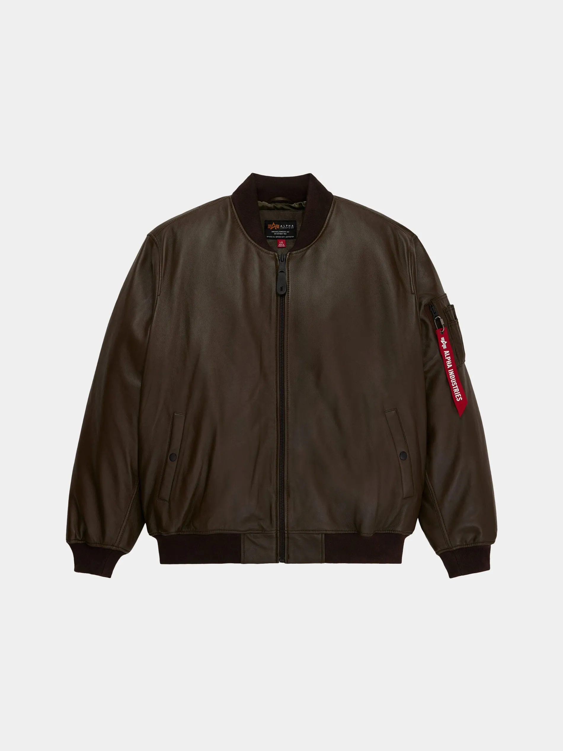 LEATHER MA-1 FLIGHT JACKET (ESPRESSO)