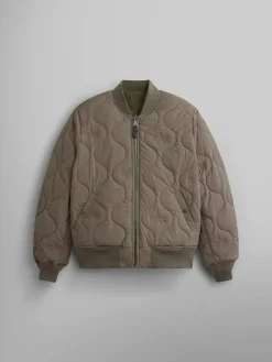 REVERSIBLE ONION QUILTED MA-1 BOMBER JACKET