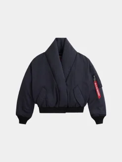 SHAWL COLLAR BOMBER JACKET WOMENS
