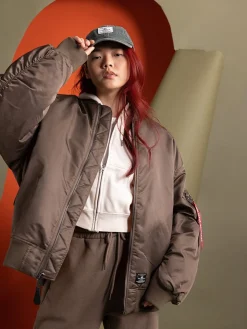 WOMEN'S OVERSIZED MA-1 MOD BOMBER JACKET
