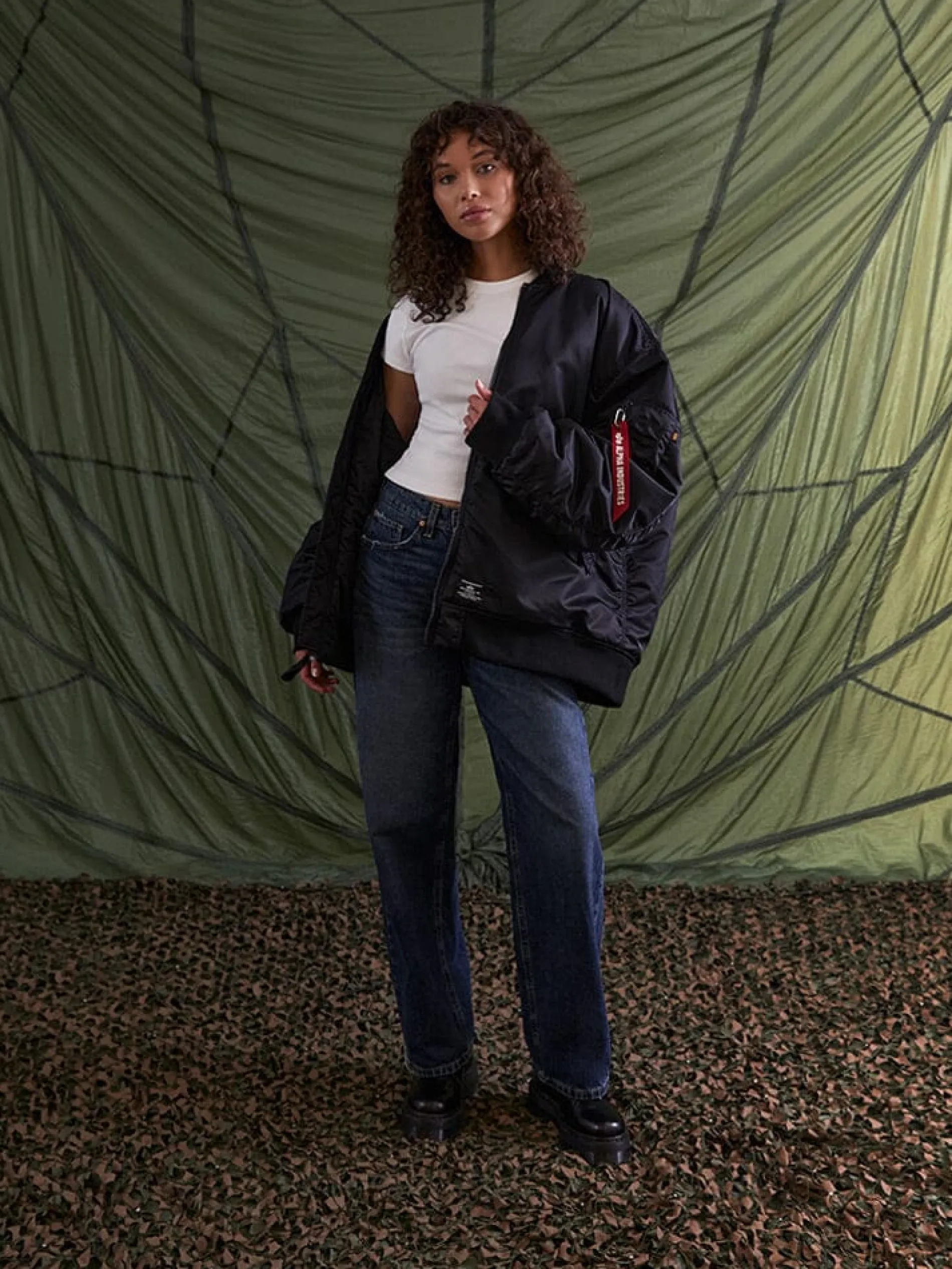 WOMEN'S OVERSIZED MA-1 MOD BOMBER JACKET